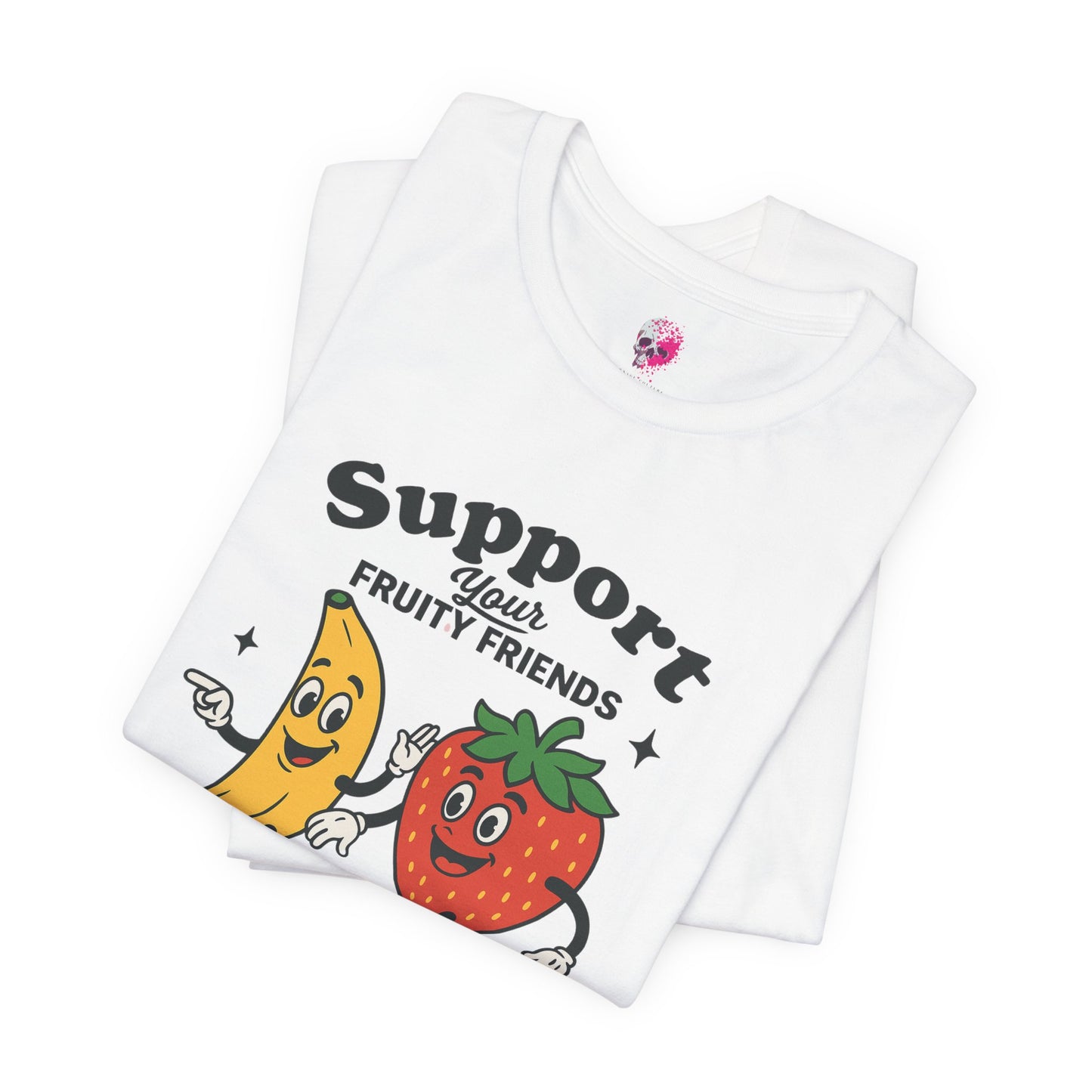 Fruity Friends Pride Tee - Support Your Fruity Friends, LGBTQ+ Pride Apparel, Casual Summer Shirt, Cute Graphic Tee, Gift for Fruit Lovers