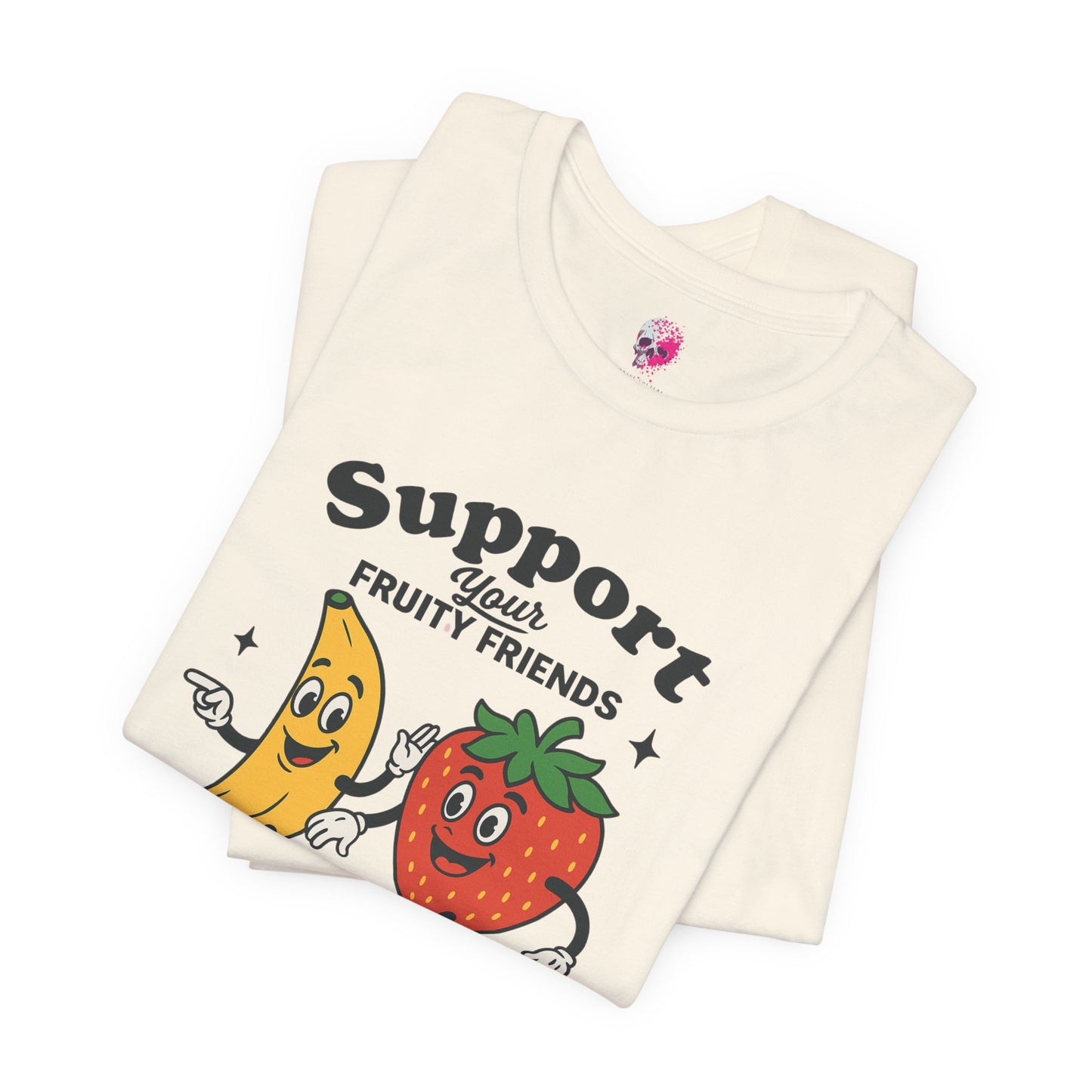 Fruity Friends Pride Tee - Support Your Fruity Friends, LGBTQ+ Pride Apparel, Casual Summer Shirt, Cute Graphic Tee, Gift for Fruit Lovers