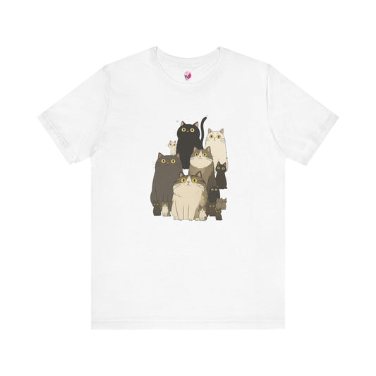 Cute Cat Lover Unisex Tee, Funny Cat Shirt, Animal Lover Gift, Pet Lovers Tee, Purrfect for Cat Enthusiasts