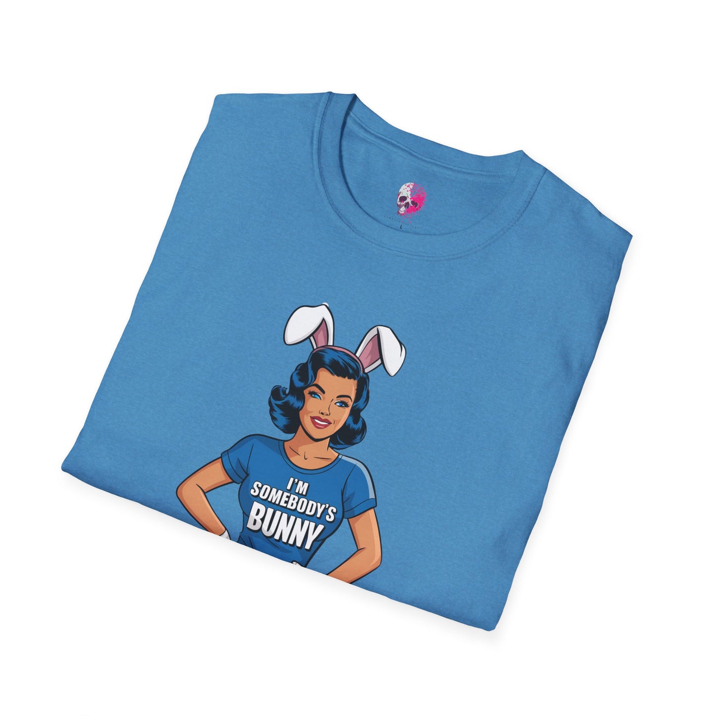 Unisex Graphic T-Shirt, Playful Bunny Design, Casual Wear, Gift for Friends, Fun Birthday Party Shirt, Spring Festival Apparel