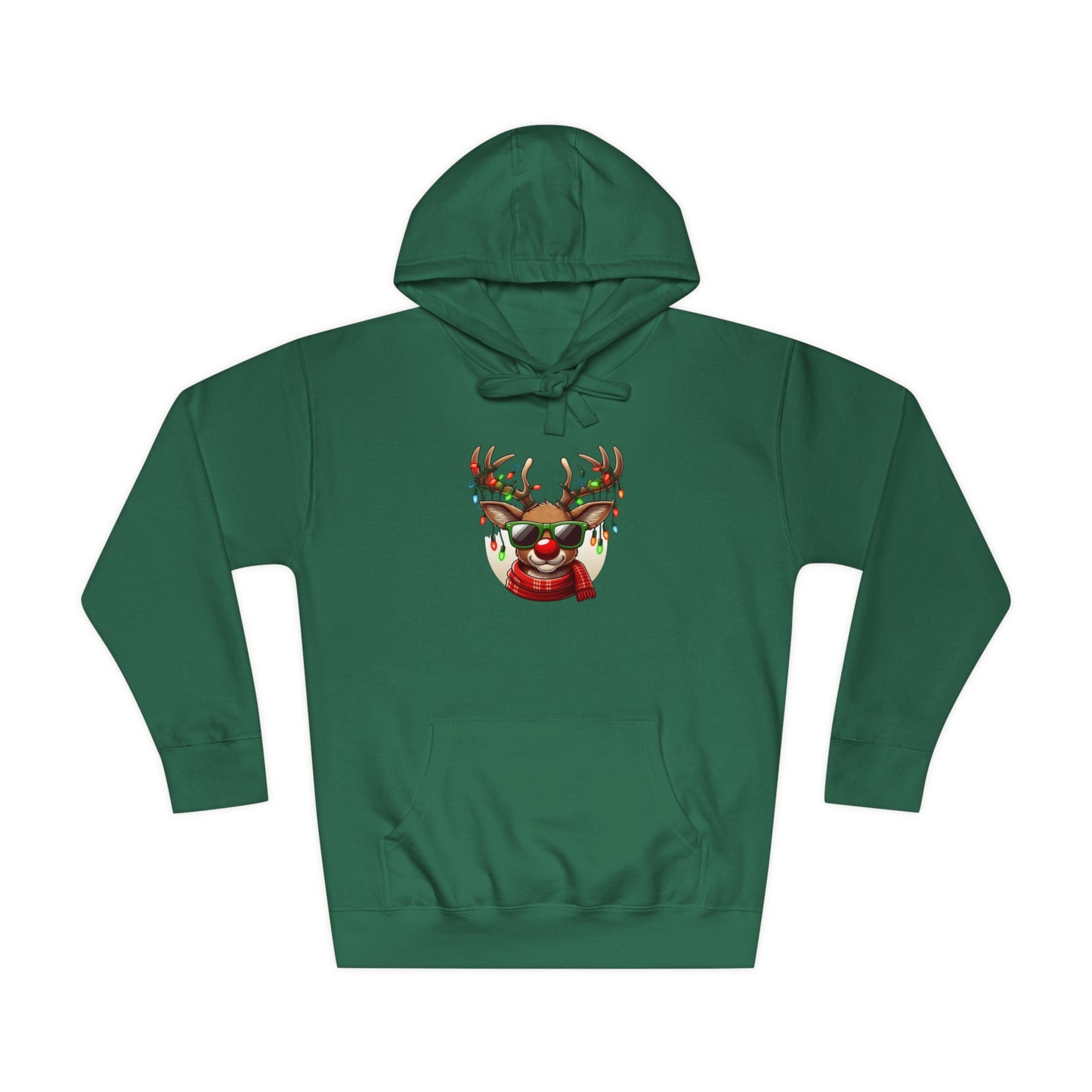 Christmas Reindeer Unisex Fleece Hoodie