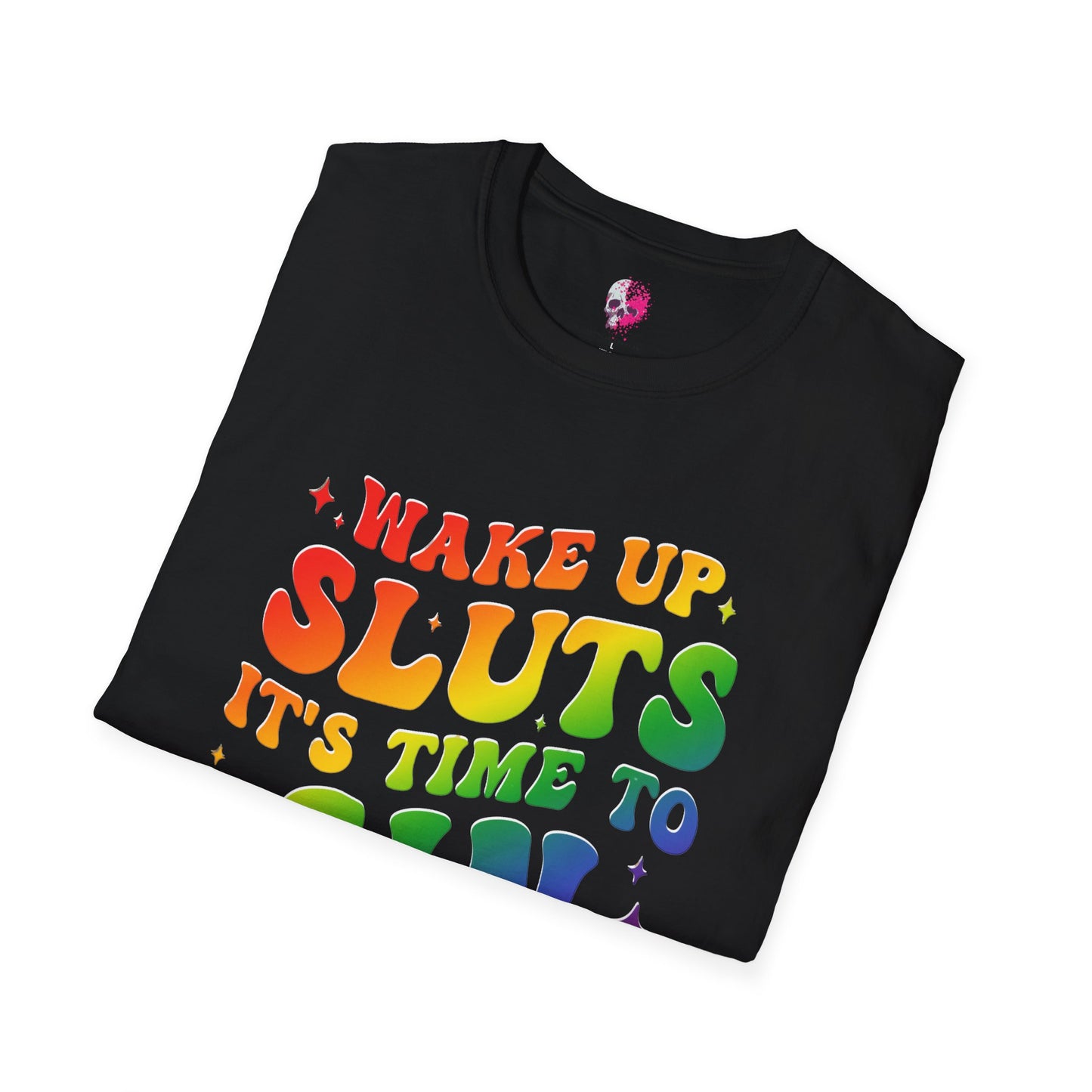 Rainbow Statement T-Shirt - Fun and Bold Graphic Tee, LGBTQ+ Pride Wear, Casual Summer Outfit, Party and Event Shirt, Gift for Friends